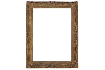Lot 102 - A FRENCH LOUIS XV CARVED, PIERCED AND SWEPT GILDED FRAME