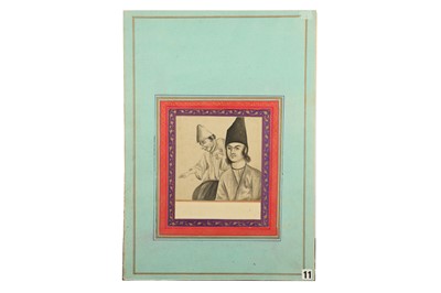 Lot 172 - THREE QAJAR WATERCOLOURS OF TRADESMEN AND TWO PORTRAITS OF YOUTHS