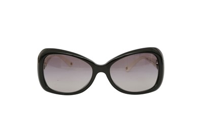 Lot 444 - Chanel Black CC Button Sunglasses