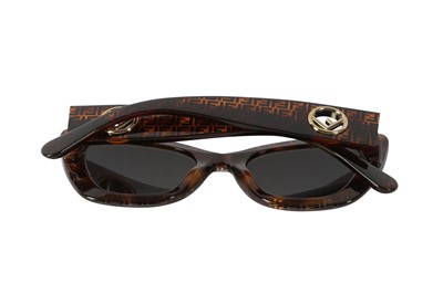 Lot 219 - Fendi Brown F Is Fendi Logo Sunglasses