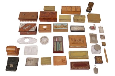 Lot 153 - A LARGE COLLECTION OF VARIOUS STAMP BOXES AND HOLDERS