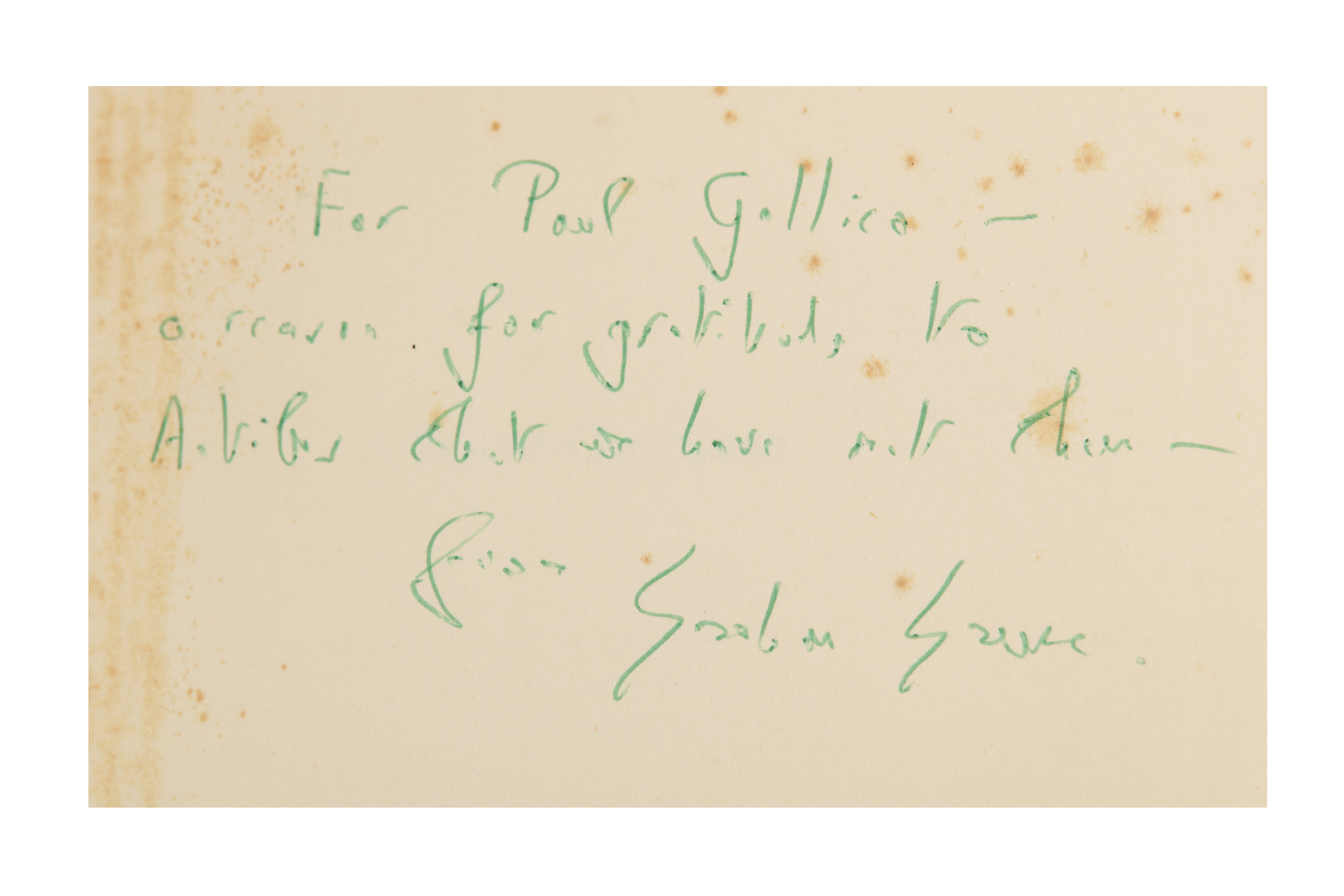 Lot 100 - Greene (Graham) signed