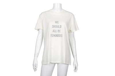 Lot 272 - Christian Dior Cream 'We Should All Be Feminists' T-Shirt - Size M