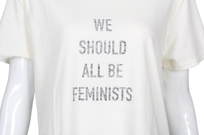 Lot 272 - Christian Dior Cream 'We Should All Be Feminists' T-Shirt - Size M