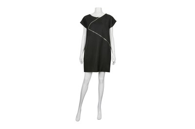 Lot 486 - Saint Laurent Black Zip Shift Dress - Size 40