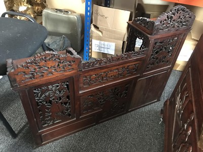 Lot 430 - A CHINESE HARDWOOD DISPLAY CABINET