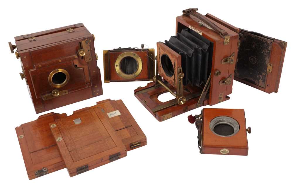 Lot 21 - A Lancaster Instantograph and an unmarked Tailboard with DDS & Shutters (missing lenses)