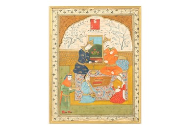 Lot 341 - TWO ILLUSTRATED FOLIOS WITH INTIMATE BANQUETING SCENES