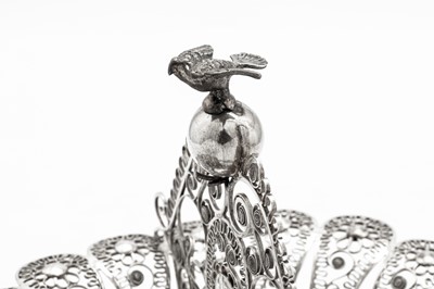 Lot 375 - A mid-19th century Greek silver filigree basket, Athens circa 1850 marked KANAS