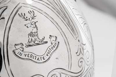 Lot 603 - A Victorian sterling silver amphora vase, London 1864 by Edward & John Barnard
