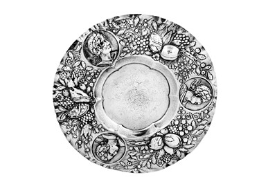 Lot 448 - A late 17th century German silver charger, Augsburg circa 1680 by Abraham Waremberger (active 1664-1703/04)