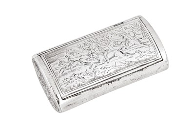 Lot 54 - A George III sterling silver snuff box, London 1803 by William Edwards