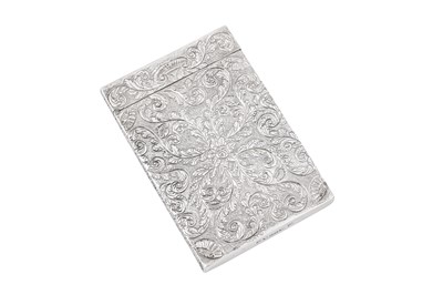 Lot 41 - A William IV sterling silver card case, Birmingham 1831 by Taylor and Perry