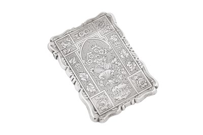 Lot 38 - A Victorian sterling silver card case, Birmingham 1860 by Alfred Taylor