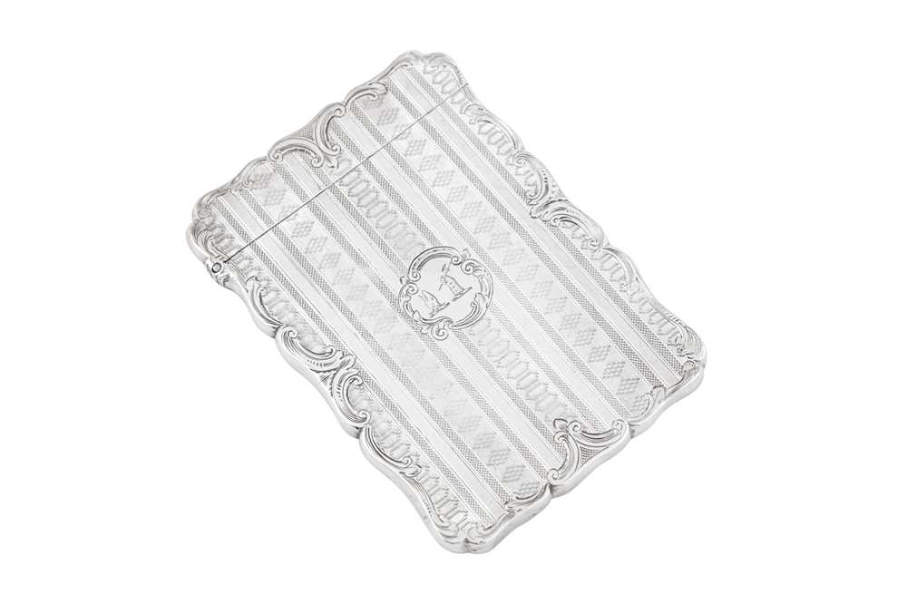 Lot 45 - A Victorian sterling silver card case, Birmingham 1855 by Edward Smith
