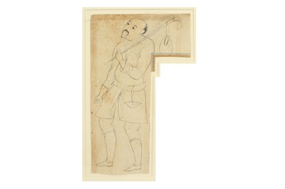 Lot 342 - A DRAWING OF AN ITINERANT CENTRAL ASIAN DERVISH