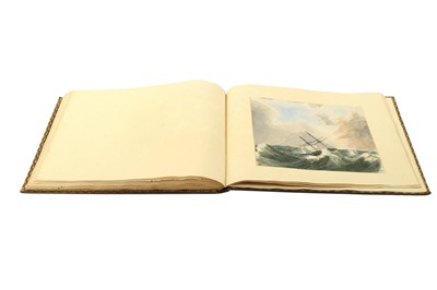 Lot 735 - AN EARLY 19TH CENTURY ALBUM OF DRAWINGS, WATERCOLOURS, AND ENGRAVINGS, MOSTLY TOPOGRAPHICAL SUBJECTS