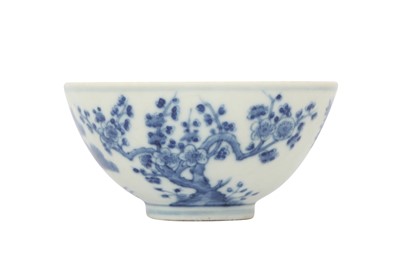 Lot 342 - A CHINESE BLUE AND WHITE 'THREE FRIENDS OF WINTER' BOWL.