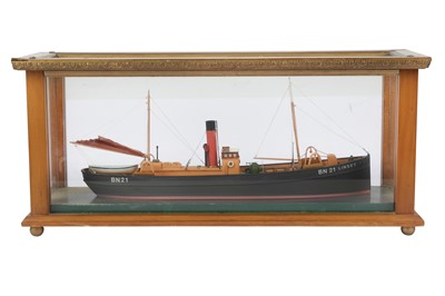Lot 155 - A SCALE MODEL OF THE STEAM TRAWLER LINSEY OF BOSTON, LICENCE NO. BN21