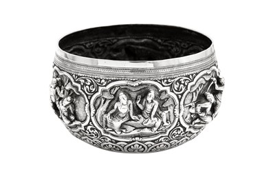 Lot 196 - An early 20th century Burmese unmarked silver bowl, probably lower Burma, circa 1920