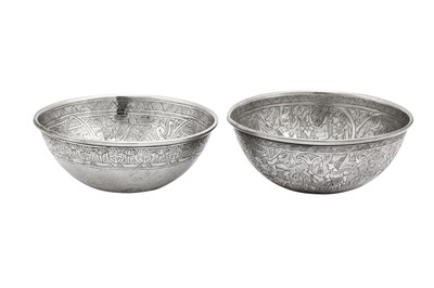 Lot 261 - Two early 20th century Egyptian silver bowls, one marked for Cairo 1924