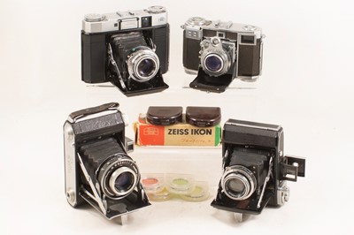 Lot 91 - Zeiss Ikon Super Ikonta, Contessa & Other Folding Cameras.