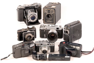 Lot 76 - Zeiss Ikon Super Ikonta, FED 2 Other Vintage Cameras.