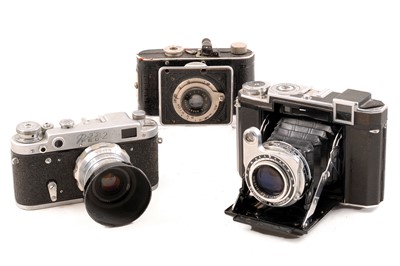 Lot 76 - Zeiss Ikon Super Ikonta, FED 2 Other Vintage Cameras.