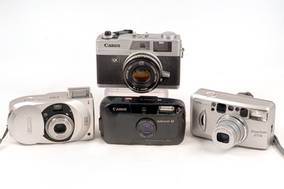 Lot 249 - A Good Group of Canon Compact & SLR Cameras.