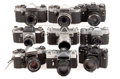 Lot 254 - Group of Nine 35mm SLR Cameras.