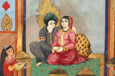 Lot 336 - AN ILLUSTRATED MANUSCRIPT FOLIO FROM A DISPERSED HAFT AWRANG BY JAMI: YUSUF AND ZULEYKHA