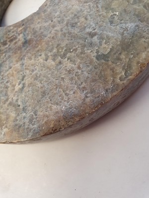 Lot 351 - A CHINESE JADE BI DISK.