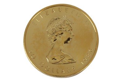 Lot 38 - CANADA, ELIZABETH II, 50 DOLLARS, MAPLE LEAF, 1986, FINE GOLD, 1oz