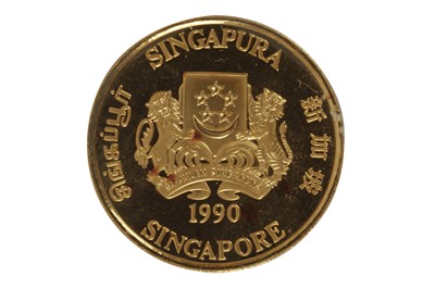 Lot 41 - SINGAPORE, 50 DOLLARS, GOLD LION, 1990, 1/2oz