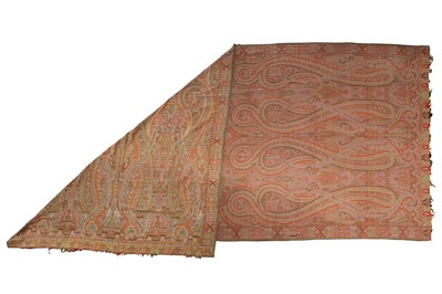 Lot 478 - A KASHMIRI-STYLE PAISLEY SHAWL