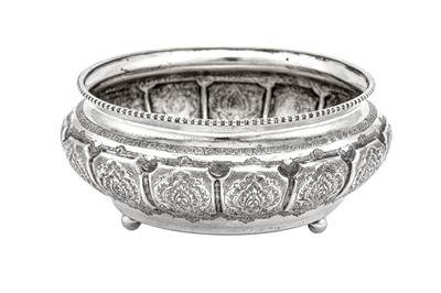 Lot 303 - A mid-20th century Iranian (Persian) silver rose bowl, Isfahan circa 1950