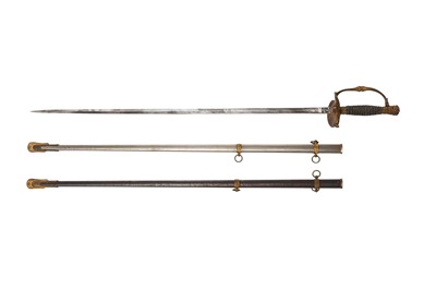 Lot 278 - AN AMERICAN CIVIL WAR  UNION OFFICER'S SWORD WITH SPARE SCABBARD CIRCA 1860