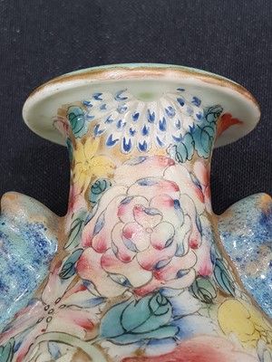 Lot 279 - A CHINESE FAMILLE ROSE 'MILLEFLEURS' DOUBLE GOURD VASE.