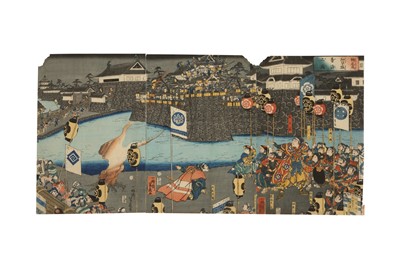 Lot 527 - A JAPANESE WOODBLOCK PRINTS BY YOSHIFUJI (1828 - 1889).