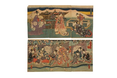 Lot 535 - JAPANESE WOODBLOCK PRINTS BY KUNISADA (1786-1865).