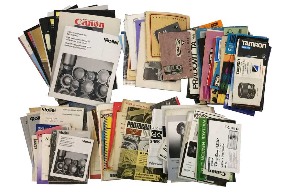 Lot 383 - A LARGE Quantity of Camera Brochures, Instruction Books & Dealer Catalogues.