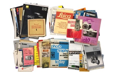 Lot 383 - A LARGE Quantity of Camera Brochures, Instruction Books & Dealer Catalogues.