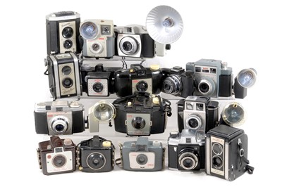 Lot 273 - Group of Plastic Kodak & Other Vintage Cameras.