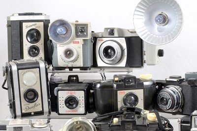 Lot 273 - Group of Plastic Kodak & Other Vintage Cameras.