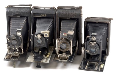 Lot 100 - Group of Large & Other Folding Cameras.