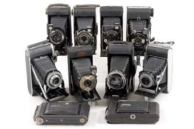 Lot 101 - Group of Ten Folding Cameras.