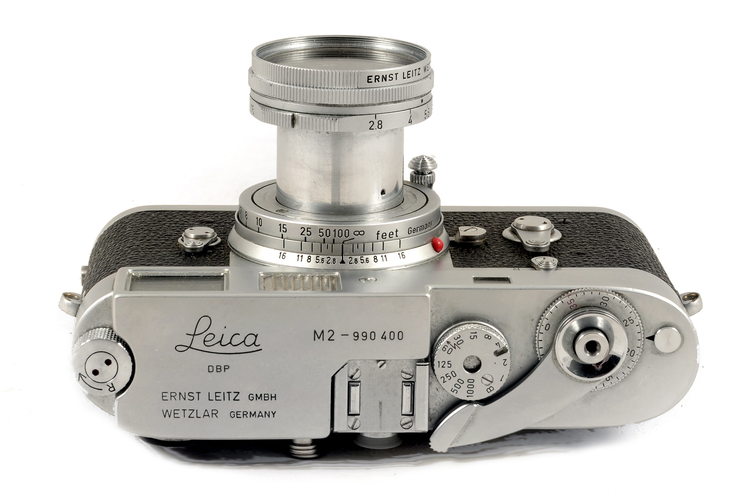 Lot 141 Leica M2 with 50mm Elmar & MC Meter.