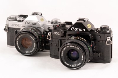 Lot 261 - Canon A-1 & AE-1 Outfit.