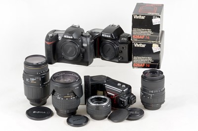 Lot 262 - Nikon Digital & Film Items, inc Sigma 28-300mm D.