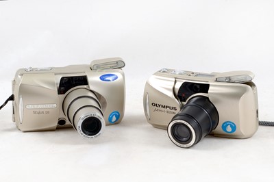 Lot 158 - Olympus Mju II Zoom & Stylus 120 Compact Cameras.